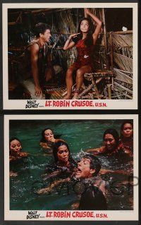 5w491 LT. ROBIN CRUSOE, U.S.N. 7 LCs '66 Disney, castaway Dick Van Dyke w/sexy Nancy Kwan!
