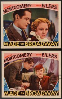 5w882 MADE ON BROADWAY 3 LCs '33 cool images of Robert Montgomery & gorgeous Sally Eilers!