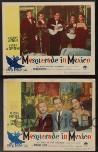 5w601 MASQUERADE IN MEXICO 6 LCs '46 romantic images with Dorothy Lamour & Arturo de Cordova!