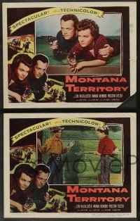 5w284 MONTANA TERRITORY 8 LCs '52 cowboy Lon McCallister, Wanda Hendrix, Preston Foster!