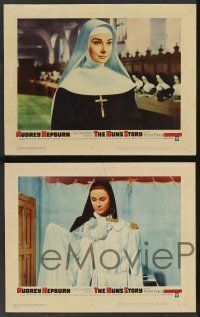 5w298 NUN'S STORY 8 LCs '59 religious missionary Audrey Hepburn, Peter Finch, Fred Zinnemann!