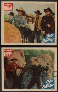 5w705 OVER THE BORDER 5 LCs '50 tough cowboy Johnny Mack Brown & Wendy Waldron!