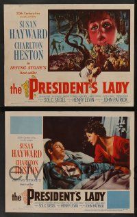 5w310 PRESIDENT'S LADY 8 LCs '53 sexy adulteress Susan Hayward, Charlton Heston, Faye Bainter!