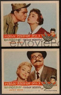 5w312 PUBLIC PIGEON NO 1 8 LCs '56 great images of goofy Red Skelton and sexiest Vivian Blaine!