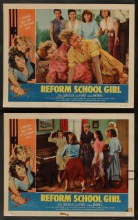 5w716 REFORM SCHOOL GIRL 5 LCs '57 bad girl Luana Anders, Yvette Vickers, delinquent girls!