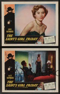 5w719 SAINT'S GIRL FRIDAY 5 LCs '54 Louis Hayward as Simon Templar & sexy Naomi chance!