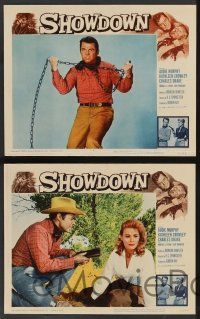 5w333 SHOWDOWN 8 LCs '63 Audie Murphy, pretty Kathleen Crowley, great cowboy images!