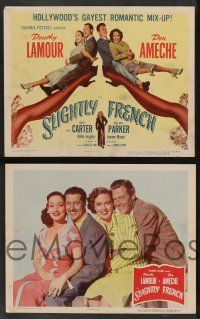 5w337 SLIGHTLY FRENCH 8 LCs '48 great images of pretty Dorothy Lamour & Don Ameche!