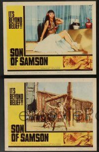 5w345 SON OF SAMSON 8 LCs '62 strongman Mark Forest as Maciste, sexy Chelo Alonso, Italian!