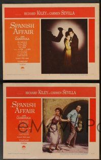 5w349 SPANISH AFFAIR 8 LCs '57 Richard Kiley, Carmen Sevilla, Don Siegel!