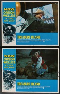 5w393 TREASURE ISLAND 8 LCs '72 Orson Welles as pirate Long John Silver & Burfield as Jim Hawkins!