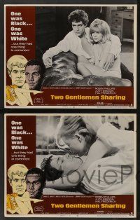 5w396 TWO GENTLEMEN SHARING 8 LCs '69 Judy Geeson, white man shares girl with black man!