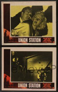 5w748 UNION STATION 5 LCs '50 William Holden, Olson, Fitzgerald, Bettger, Sterling, film noir!