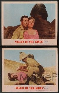 5w910 VALLEY OF THE KINGS 3 LCs '54 Robert Taylor & Eleanor Parker in Egypt, one with Sphinx!