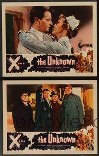 5w543 X THE UNKNOWN 7 LCs '57 Dean Jagger, it kills but it cannot be killed, Hammer horror sci-fi!