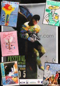 5x286 LOT OF 6 UNFOLDED MOSTLY SINGLE-SIDED FRENCH POSTERS '80s-00s a variety of cool images!