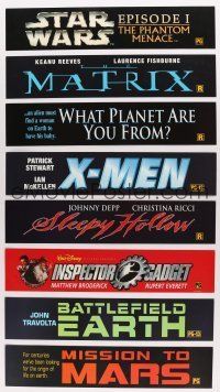 5x304 LOT OF 43 5x25 PLASTIC HEADERS '90s-00s cool title images from a variety of different movies!