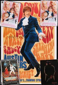 5x470 LOT OF 5 UNFOLDED REPRO POSTERS '80s-90s Saturday Night Fever, Unforgiven, Austin Powers