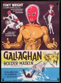 5y480 CALLAGHAN REMET CA Danish '61 Tony Wright, boxing & masked wrestlers wacky art!