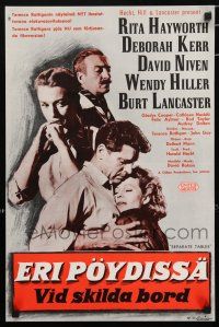 5y160 SEPARATE TABLES Finnish '59 Burt Lancaster, Rita Hayworth, Deborah Kerr, David Niven!