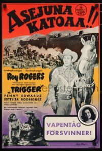 5y165 SUNSET IN THE WEST Finnish '52 great images of Roy Rogers, King of the Cowboys & Trigger!