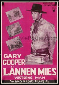 5y171 WESTERNER Finnish '54 cool different images of Gary Cooper, Walter Brennan!