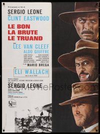 5y712 GOOD, THE BAD & THE UGLY French 23x31 R70s Clint Eastwood, Lee Van Cleef, Sergio Leone!
