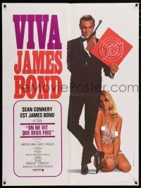 5y736 YOU ONLY LIVE TWICE French 24x32 R70 art of Sean Connery as James Bond & sexy girl!