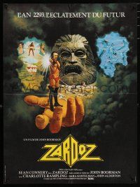 5y738 ZARDOZ French 23x31 '74 fantasy art of Sean Connery, directed by John Boorman!