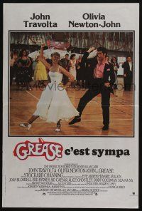 5y790 GREASE French 16x24 '78 John Travolta & Olivia Newton-John in most classic musical!