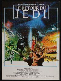 5y833 RETURN OF THE JEDI French 15x21 '83 George Lucas classic, different Michel Jouin sci-fi art!