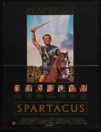 5y840 SPARTACUS French 15x20 R91 classic Stanley Kubrick & Kirk Douglas epic, cool image!