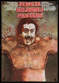 5y444 REVENGE OF THE PINK PANTHER Polish 26x38 '78 Peter Sellers, different wacky Ploza-Dolinski art