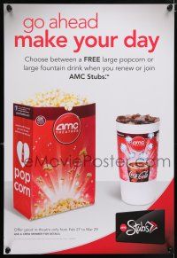 5z036 AMC THEATRES AMC Stubs style DS 1sh '12 cool ad from the movie theater chain!