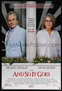 5z081 AND SO IT GOES advance DS 1sh '14 Michael Douglas, Diane Keaton, Rob Reiner directed!