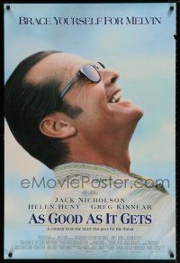 5z087 AS GOOD AS IT GETS DS 1sh '98 great close up smiling image of Jack Nicholson as Melvin!