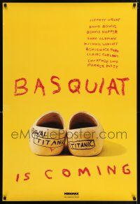 5z097 BASQUIAT teaser 1sh '96 Jeffrey Wright as Jean Michel Basquiat, David Bowie as Warhol!