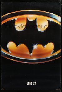5z100 BATMAN teaser 1sh '89 directed by Tim Burton, cool image of Bat logo!