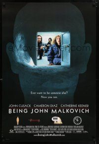 5z118 BEING JOHN MALKOVICH door style 1sh '99 Spike Jonze directed, Cusack, Cameron Diaz!