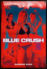 5z140 BLUE CRUSH red style teaser 1sh '02 Michelle Rodriguez, sexy Kate Bosworth in bikini!