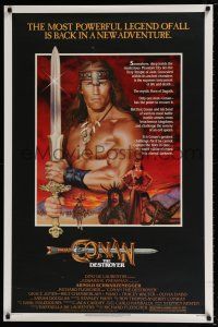 5z199 CONAN THE DESTROYER 1sh '84 Arnold Schwarzenegger is the most powerful legend of all!