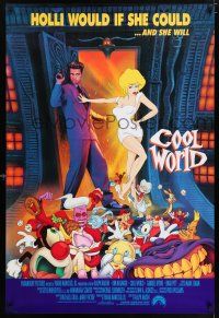 5z204 COOL WORLD int'l 1sh '92 Brad Pitt w/great cartoon art of sexy Kim Basinger as Holli!