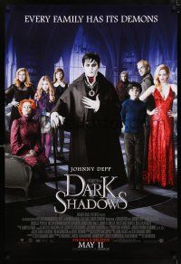 5z233 DARK SHADOWS advance DS 1sh '12 Johnny Depp, Pfeiffer, Carter, sexy Eva Green!