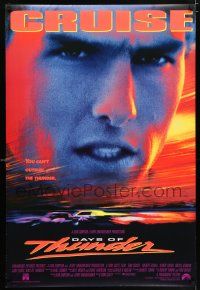 5z243 DAYS OF THUNDER int'l DS 1sh '90 close image of angry NASCAR race car driver Tom Cruise!