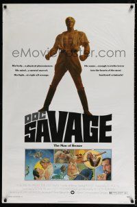 5z259 DOC SAVAGE 1sh '75 Ron Ely is The Man of Bronze, written by George Pal!