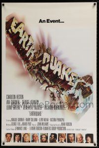 5z272 EARTHQUAKE int'l 1sh '74 Charlton Heston, Ava Gardner, in startling new Sensurround!