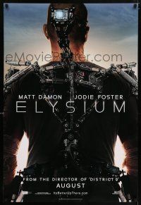 5z280 ELYSIUM teaser DS 1sh '13 Matt Damon, Jodie Foster, Sharlto Copley, sci-fi action!