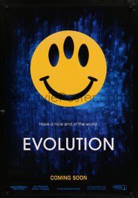 5z291 EVOLUTION int'l teaser 1sh '01 David Duchovny, great three-eyed smiley face!