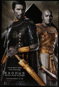 5z296 EXODUS: GODS & KINGS style D int'l teaser DS 1sh '14 Christian Bale as Moses, Joel Edgerton!