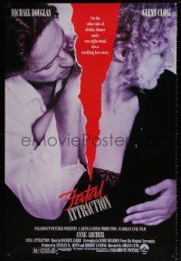 5z317 FATAL ATTRACTION 1sh '87 Michael Douglas, Glenn Close, a terrifying love story!